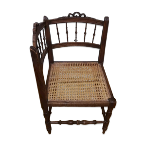 Chaise d'angle cannée de style