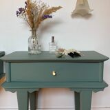 Paire de tables de chevet vert
