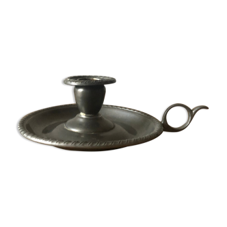 Tin hand candle holder