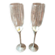 Set of 2 crystal champagne flutes