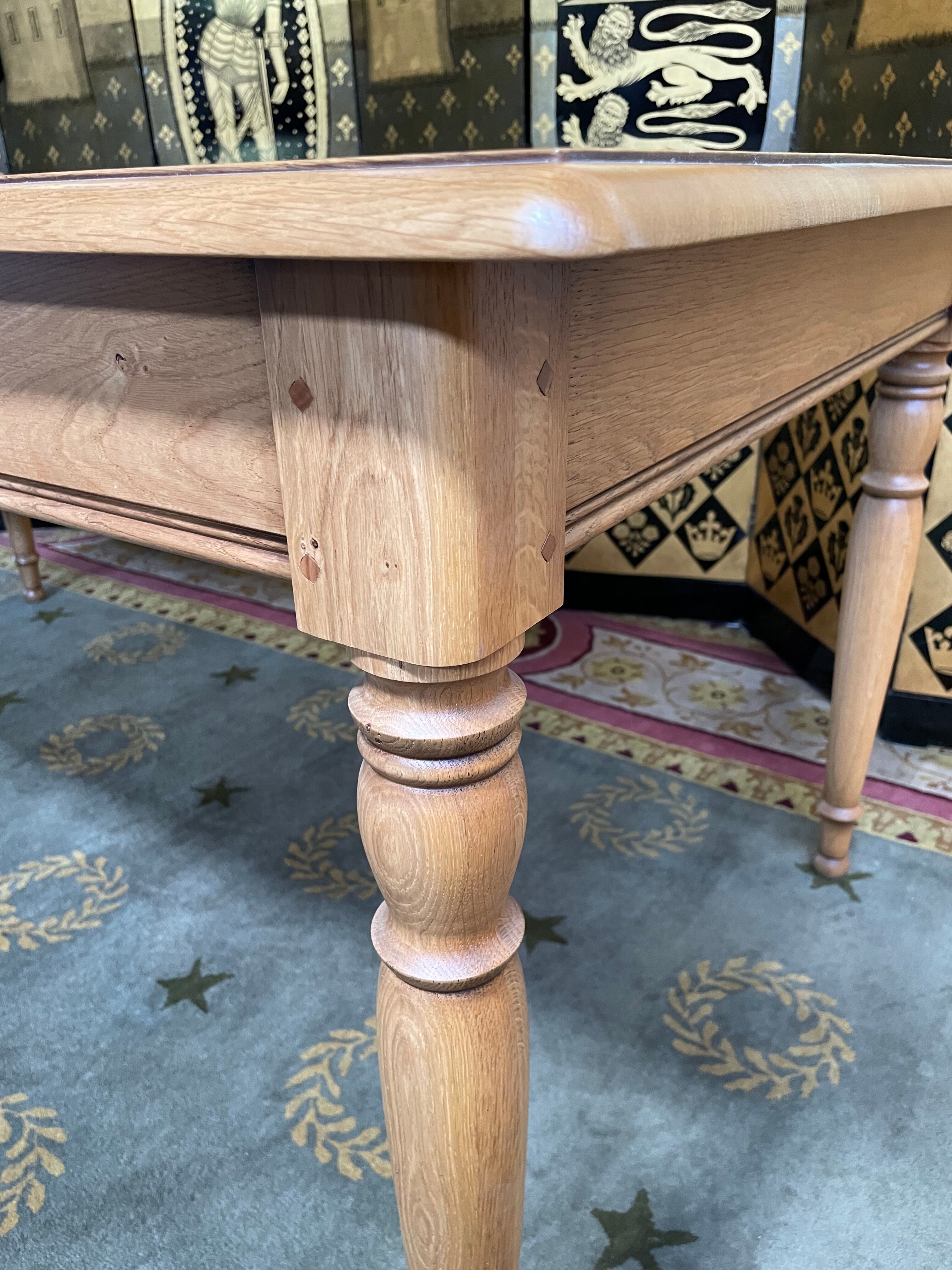 Solid oak farmhouse table Louis Philippe