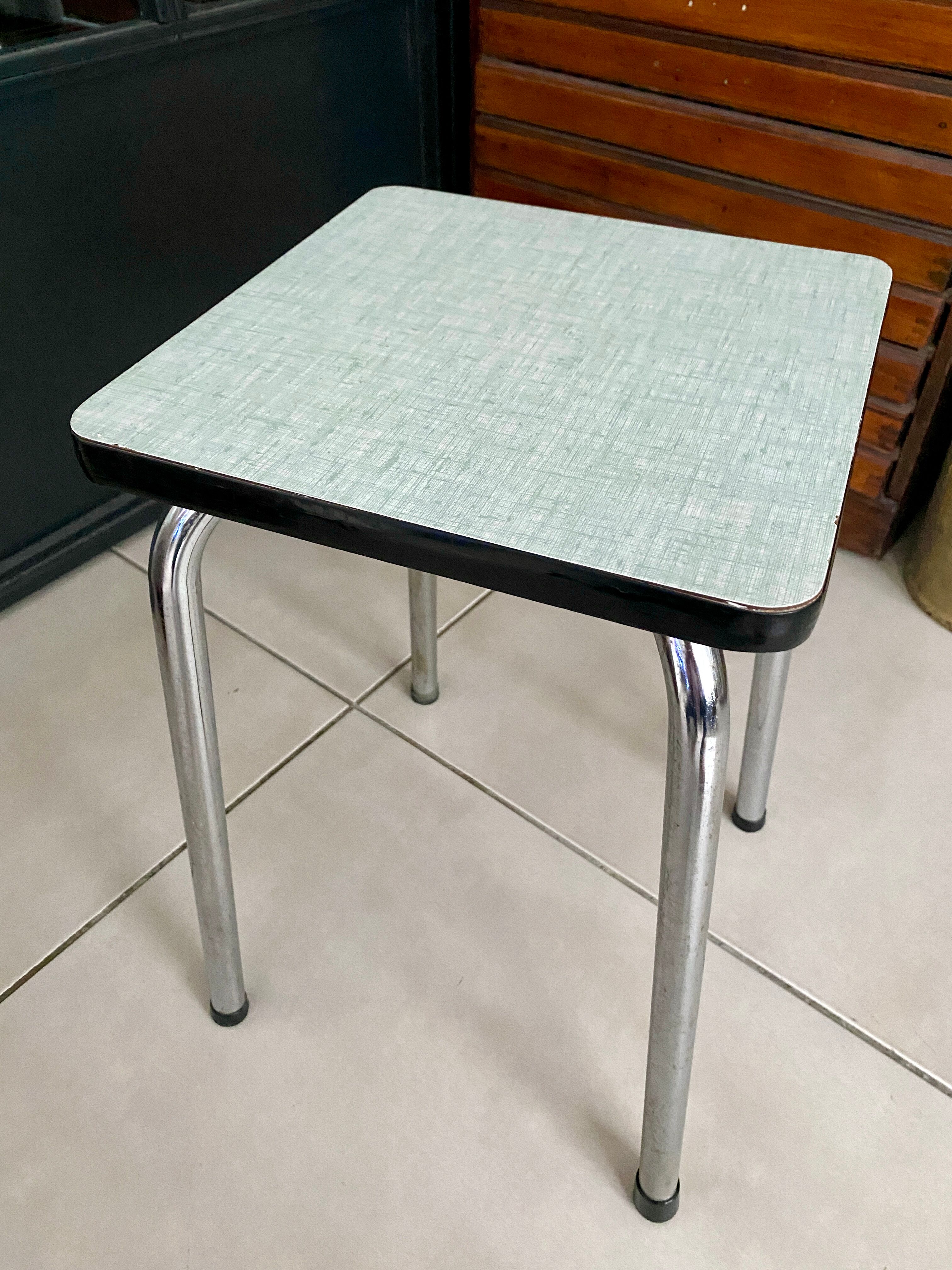 Green formica stool