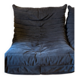 Togo armchair by Ligne Roset in anthracite alcantara.