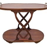 60s Mahogany Rolling Serving Trolley