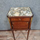 Louis XVI ceremonial bedside table in marquetry around 1880