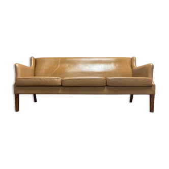 Scandinavian design leather sofa 1950.
