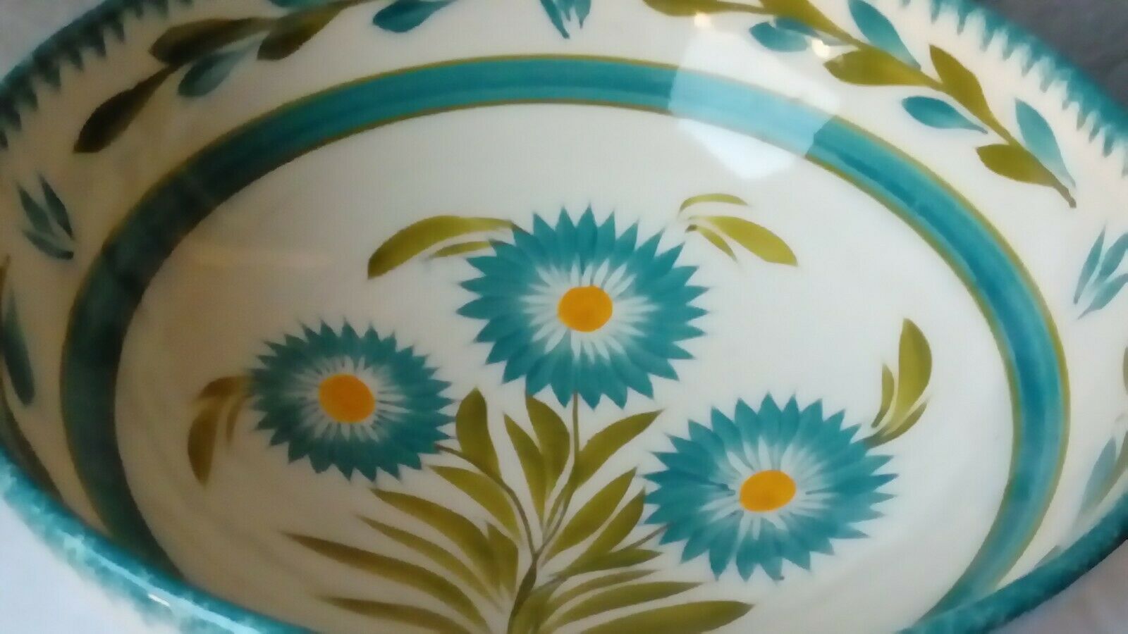 Saladier en faience de quimper youen annees 50-60