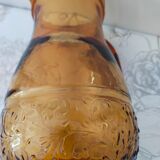 Vintage amber glass water jug made in Italy in the 60s/70s