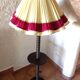 Wooden floor lamp turned in the spirit of Charles Dudouyt / art deco style