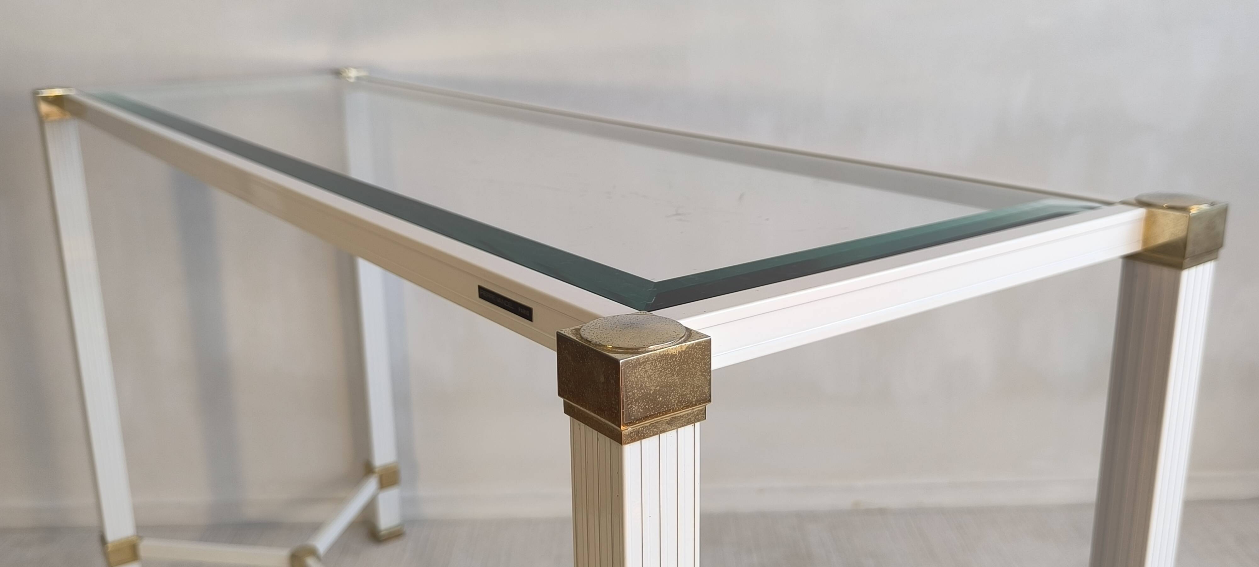 Iconique console à entretoise signée Pierre Vandel Paris