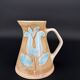 Grès breton peint main – Ensemble floral turquoise Manufacture Bretonne de