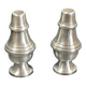 Pair of salt salt shakers pepper in silver metal