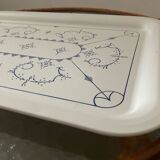 Vintage enameled metal tray