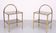 Pair brass bed side tables 1970s France