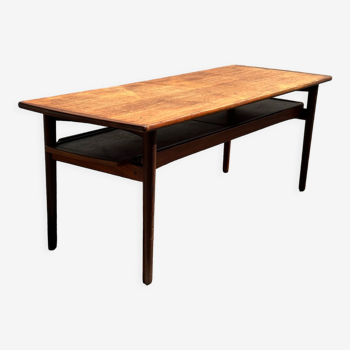 Bramin denmark coffee table, scandinavian teak design from the 60s