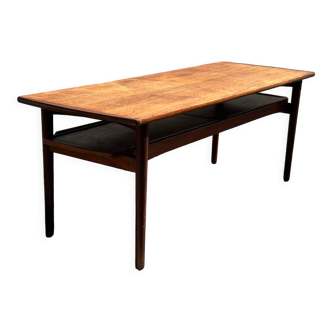 Table basse bramin danemark, design scandinave en teck des années 60