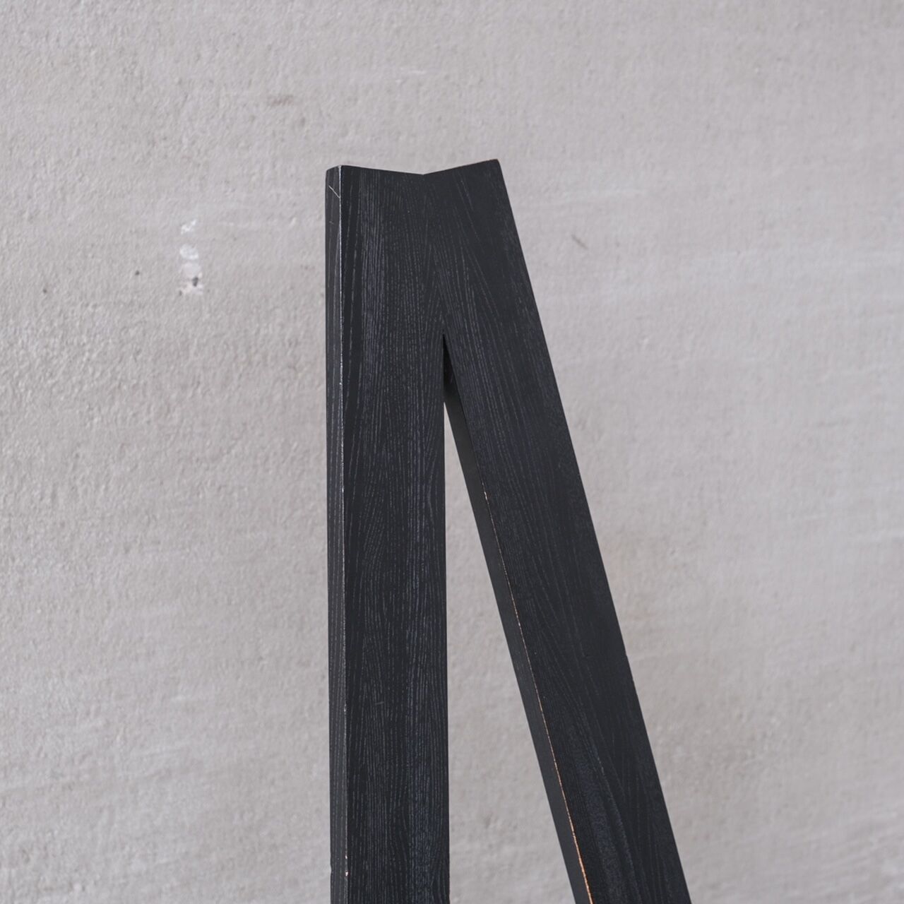 Set of six black dining chairs