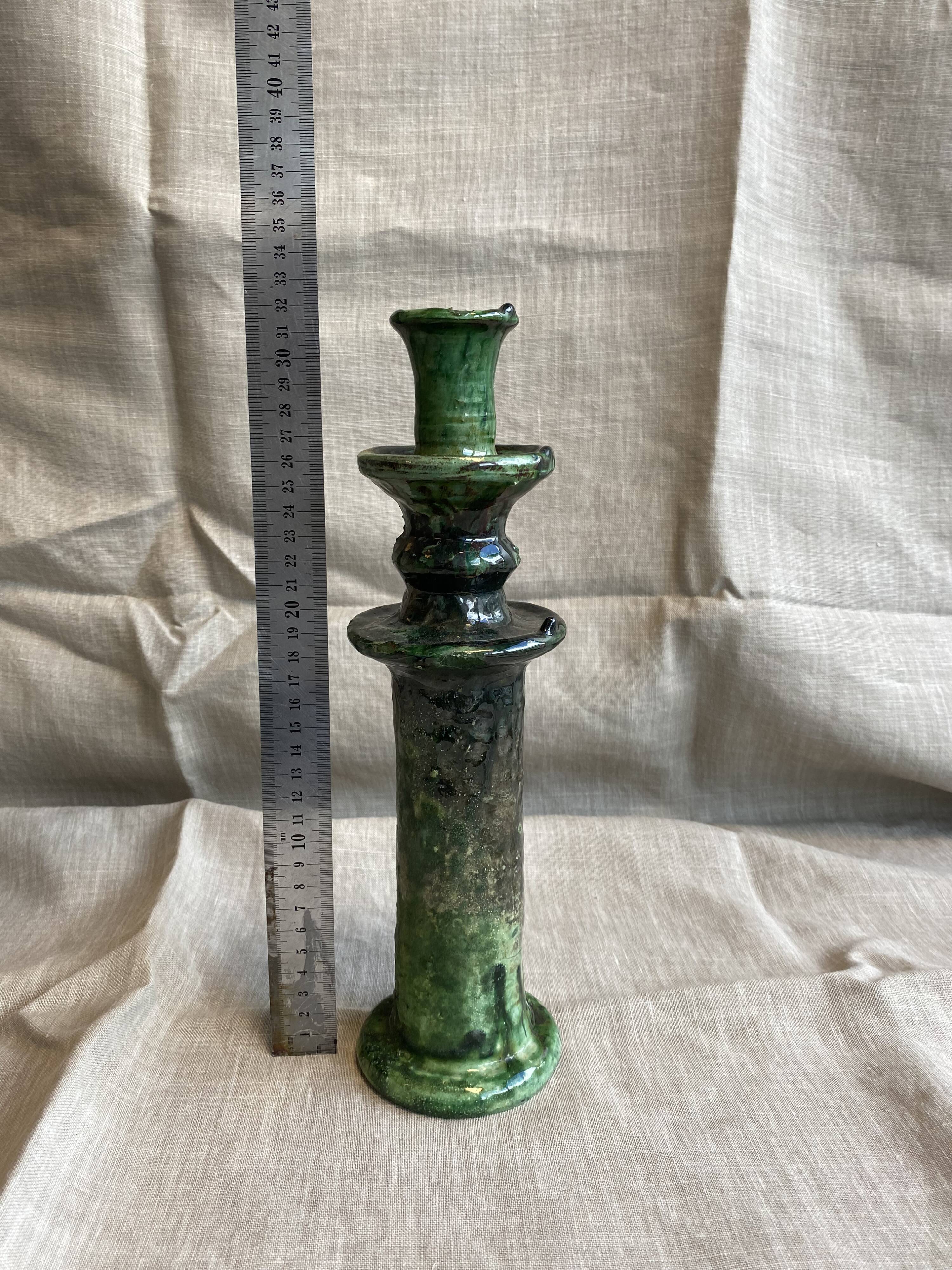 Tamegroute pottery candle holder