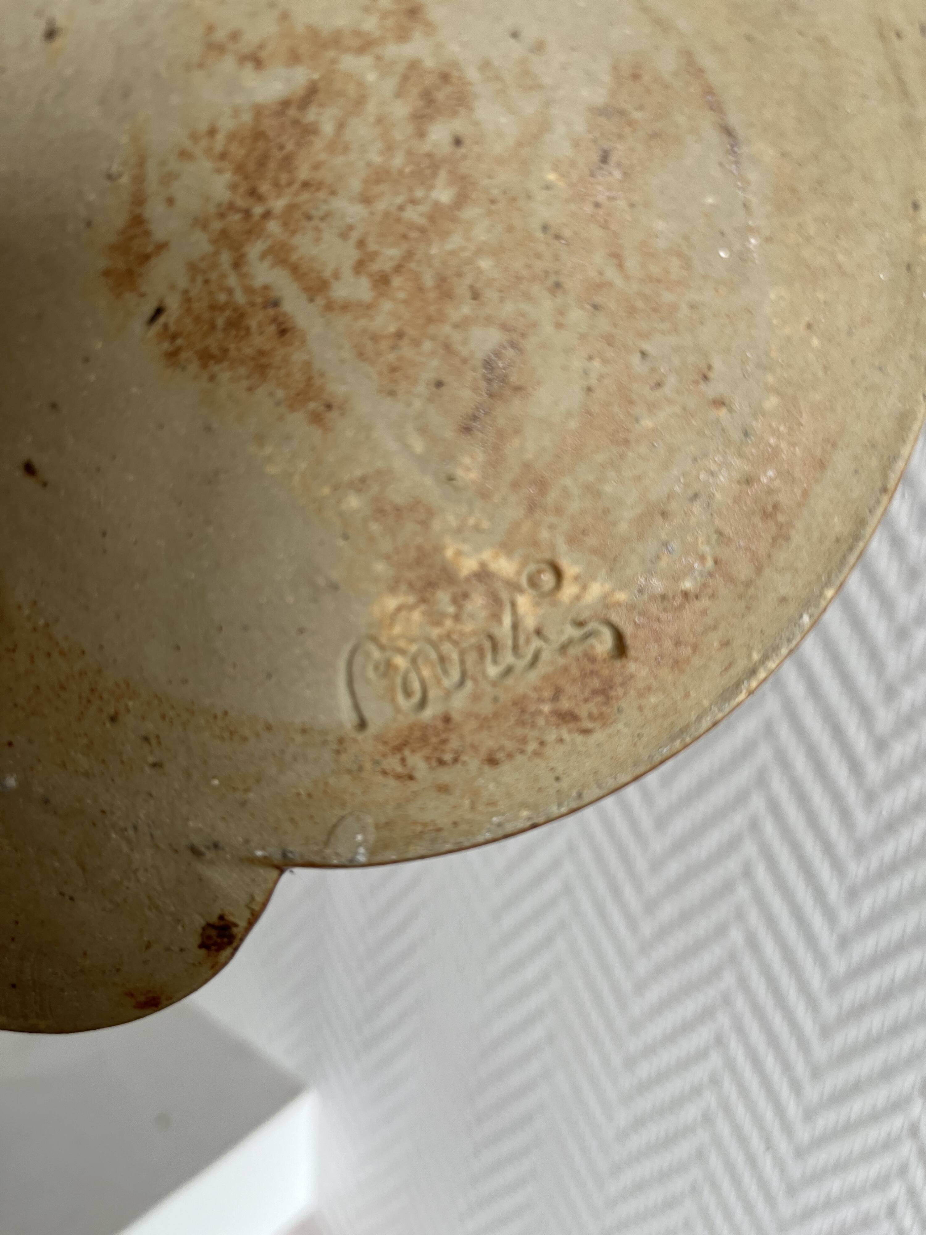 Set of 2 pieces in stoneware, the Bodin post.