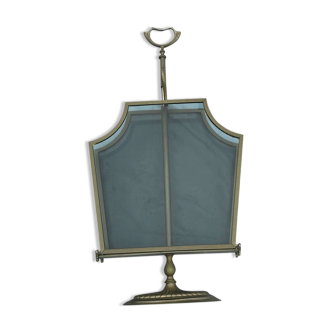 Old metal and glass magazine rack