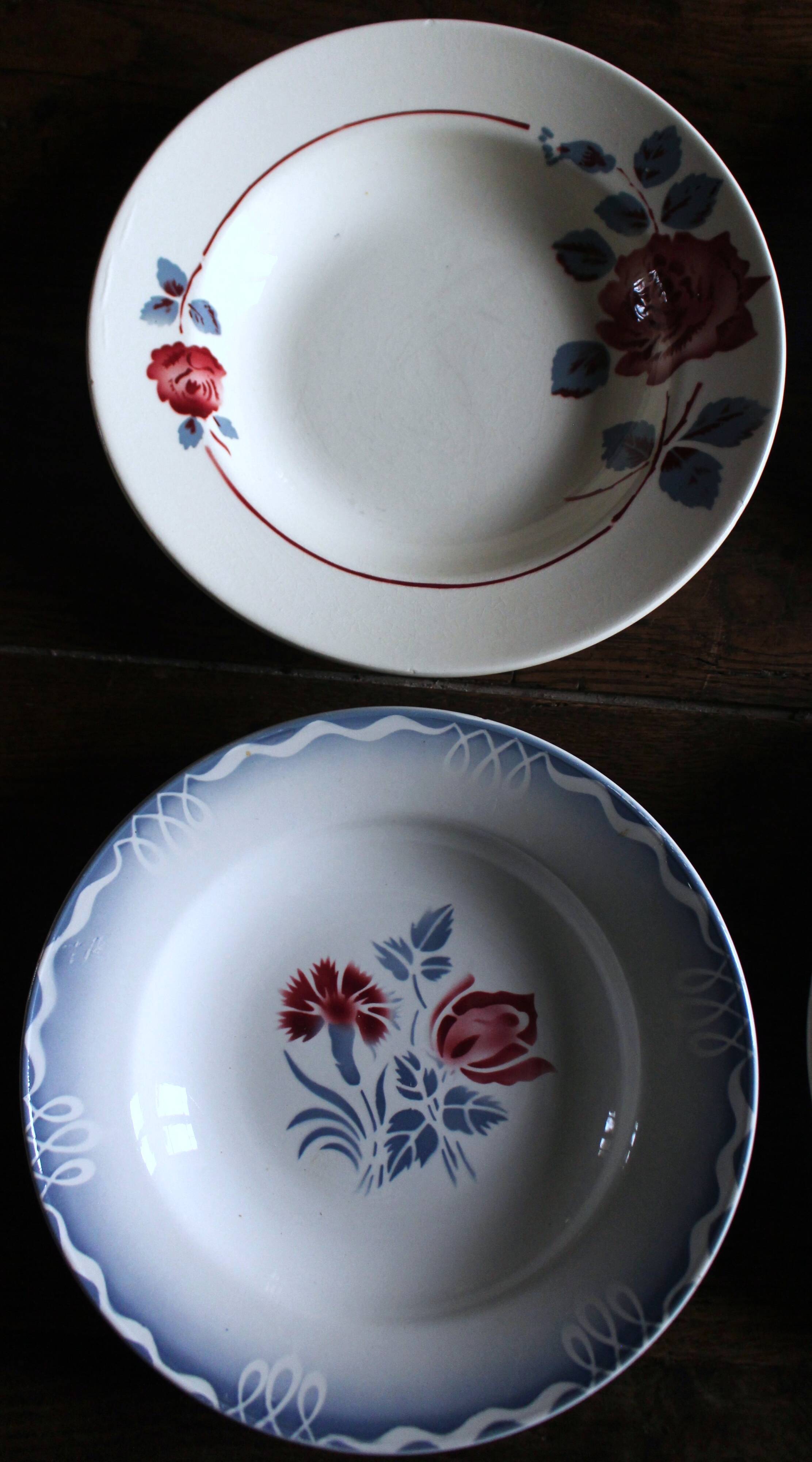 6 Art Deco deep plates Marinette Juliette Digoin Sarreguemines Badonv