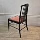The Modernity, set of six chairs, model Charlotte, black lacquered wood.