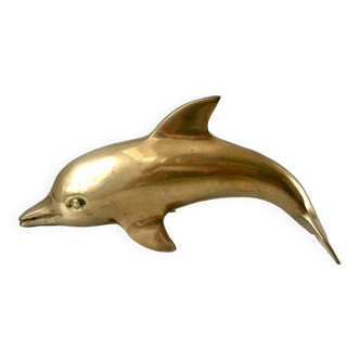 Grand dauphin en laiton années 1950