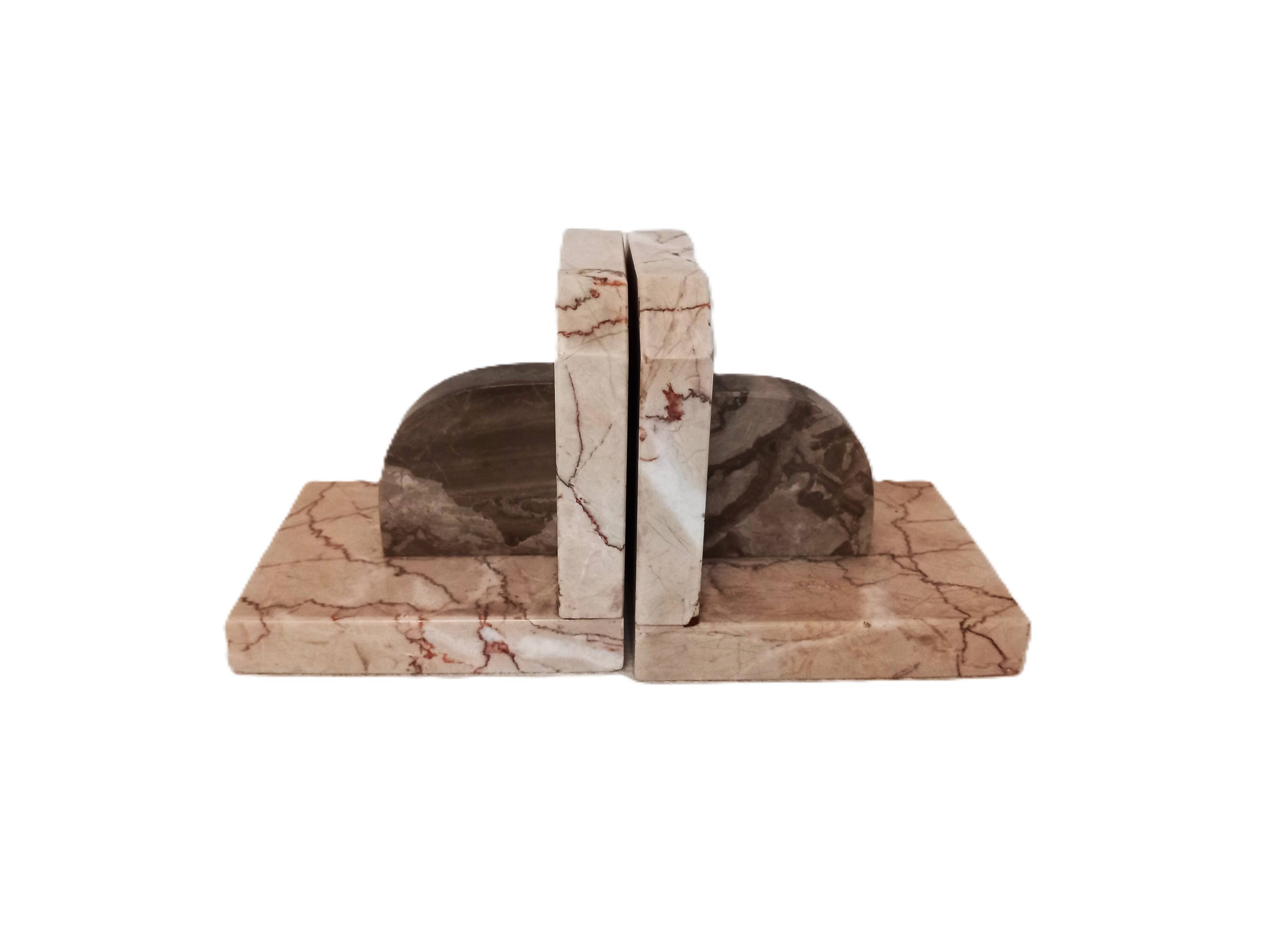 Antique marble bookends / pair