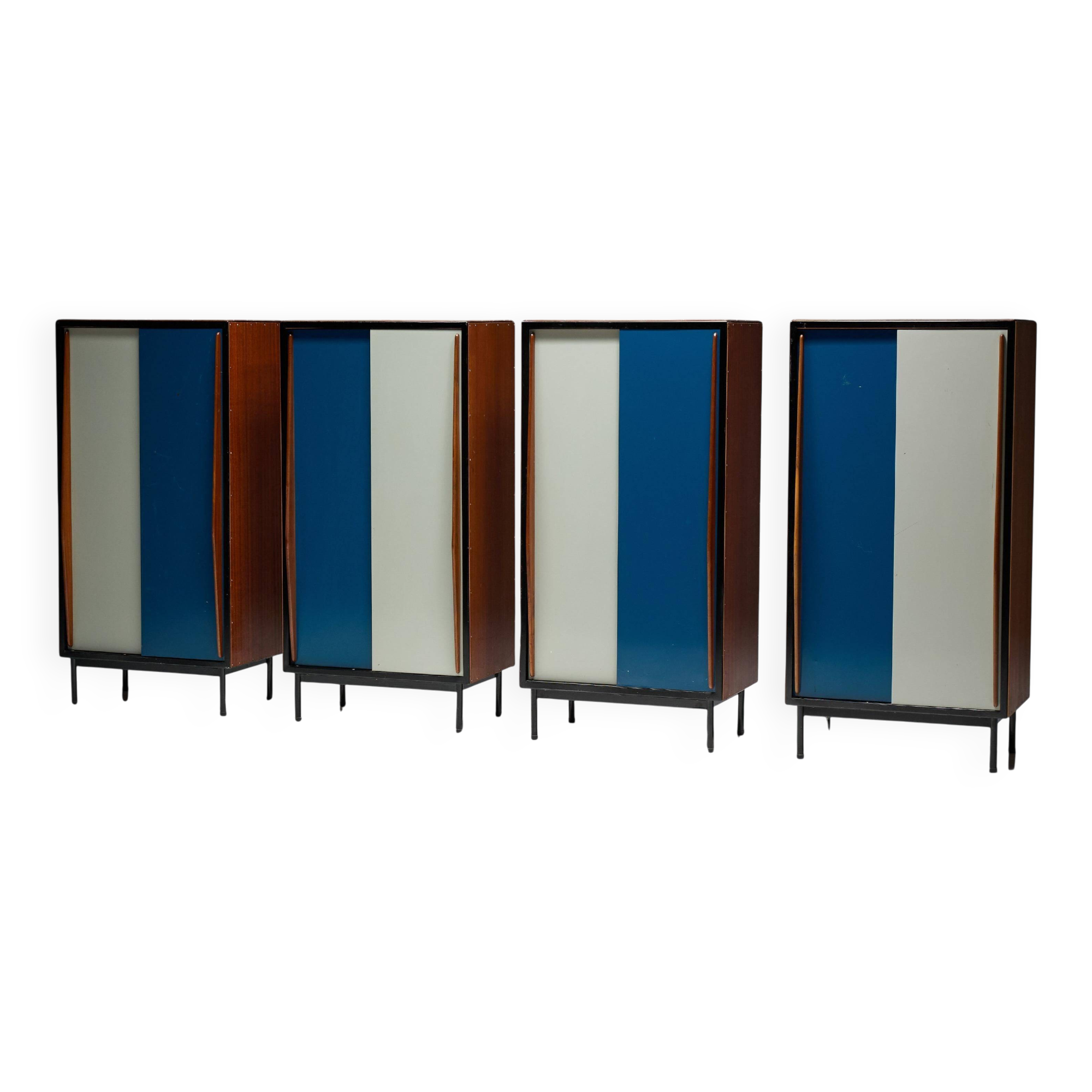 Modernist wardrobes by Willy Van Der Meeren for Tubax, Belgium, 1950s