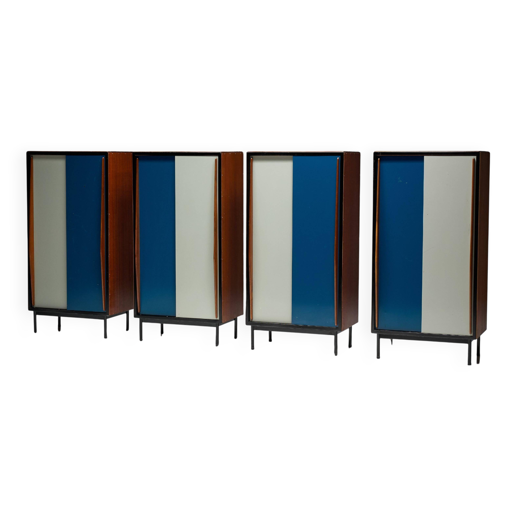 Modernist wardrobes by Willy Van Der Meeren for Tubax, Belgium, 1950s