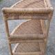Corner Wicker rattan 60 - 70s shelf