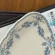 Small iron earth dish Emile Bourgeois blue flower garland pattern