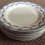 Series of 9 plates Terre de fer