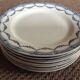 Series of 9 plates Terre de fer