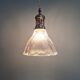 Suspension Holophane in ribbed transparent glass, 1930