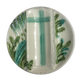 Assiette asperges en barbotine