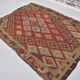 Tapis Kilim anatolien à motifs géométriques