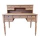 Louis XVI style graduated desk in solid cherry wood, renovated.
