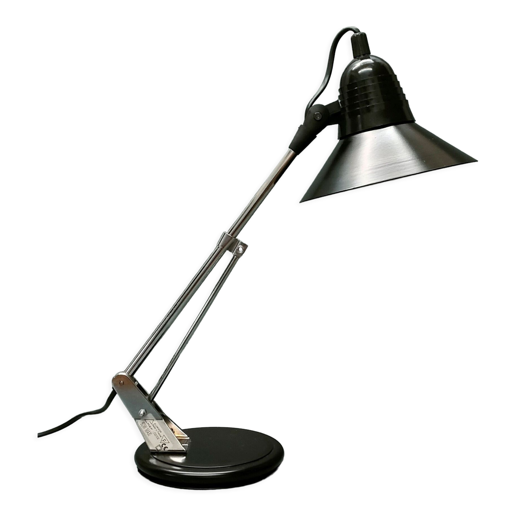 Vintage articulated black architect lamp Luminor ~ 70s ~ France