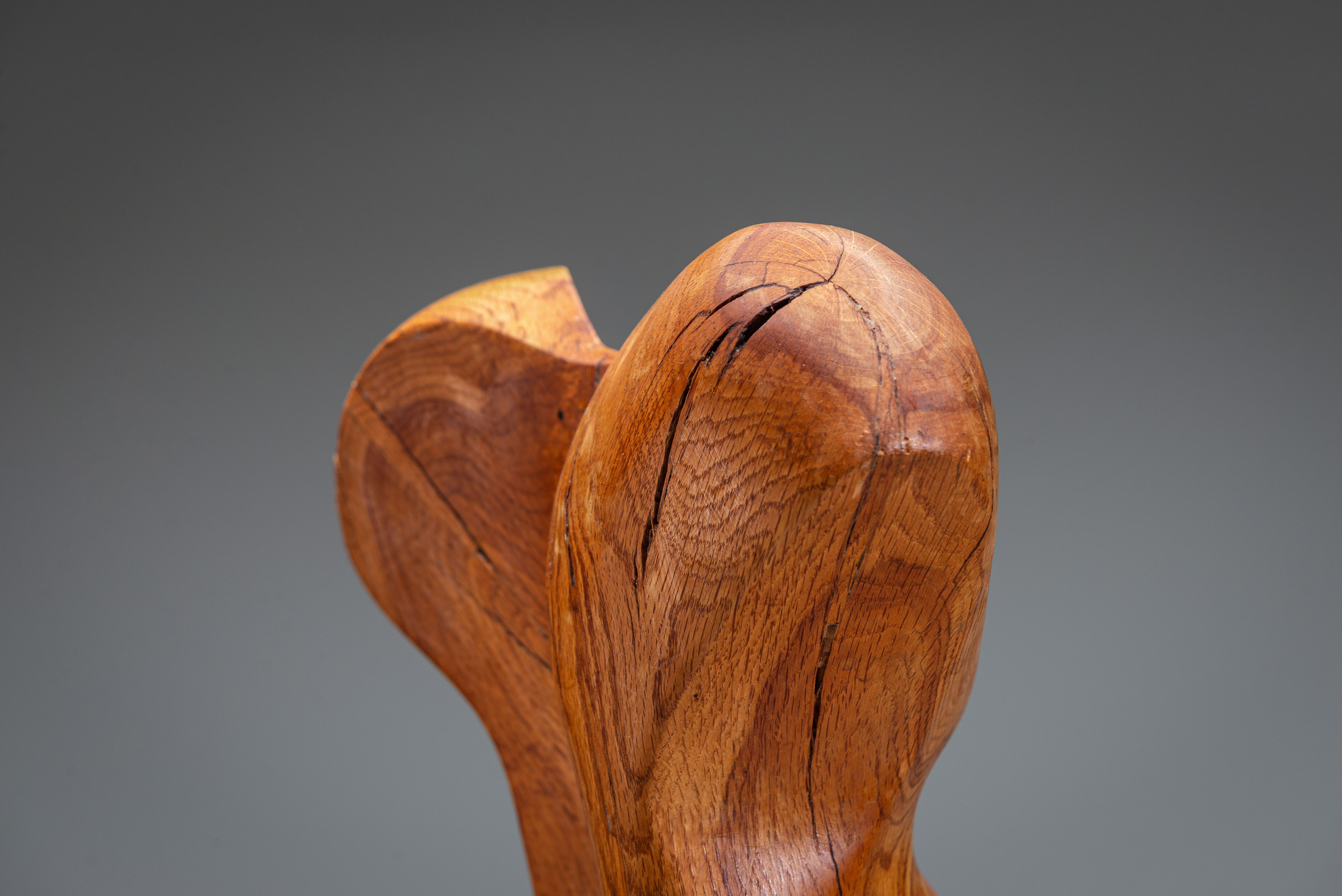 Abstract biomorphic wooden sculpture 1978