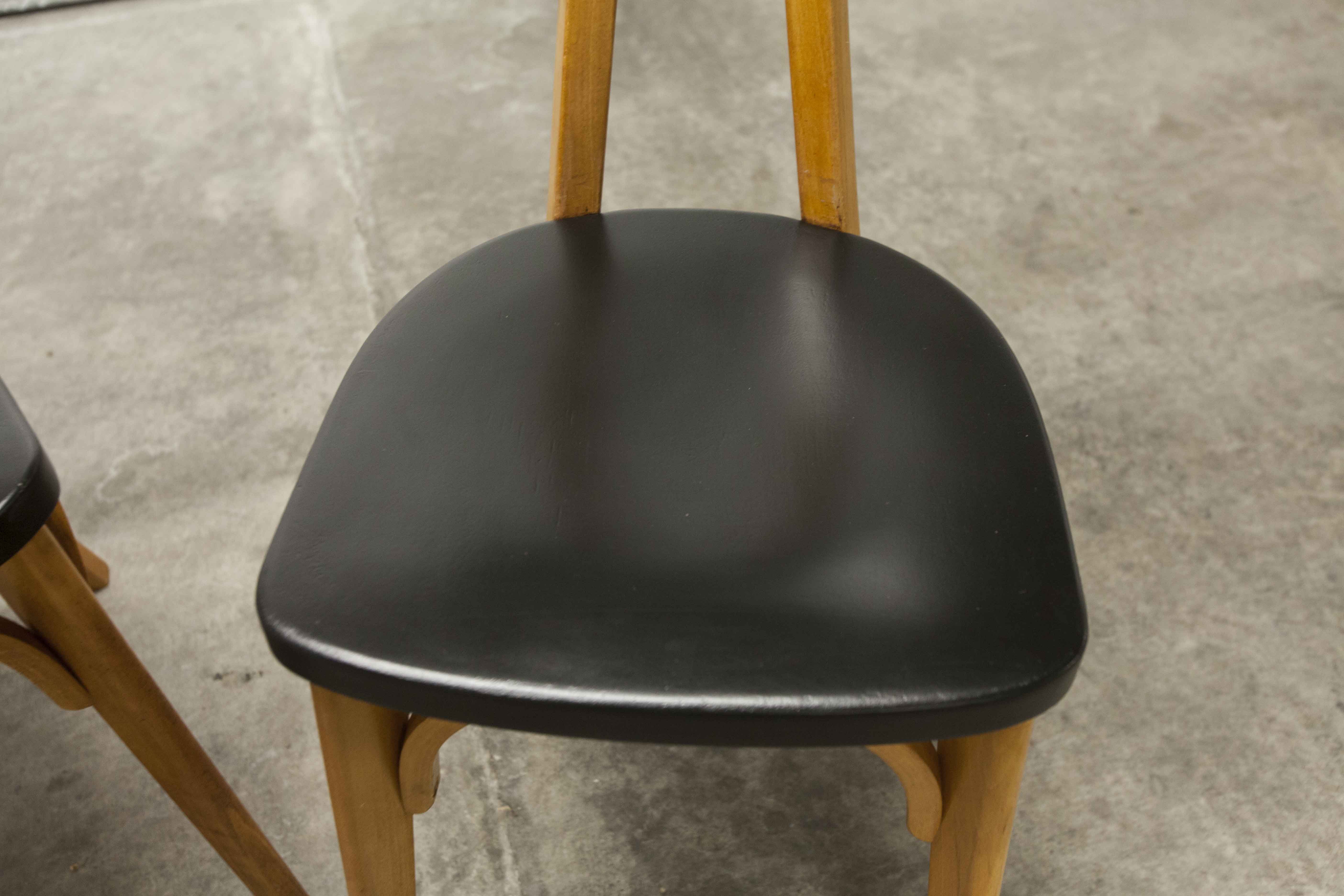 Set of 6 restored Luterma "banana" chairs