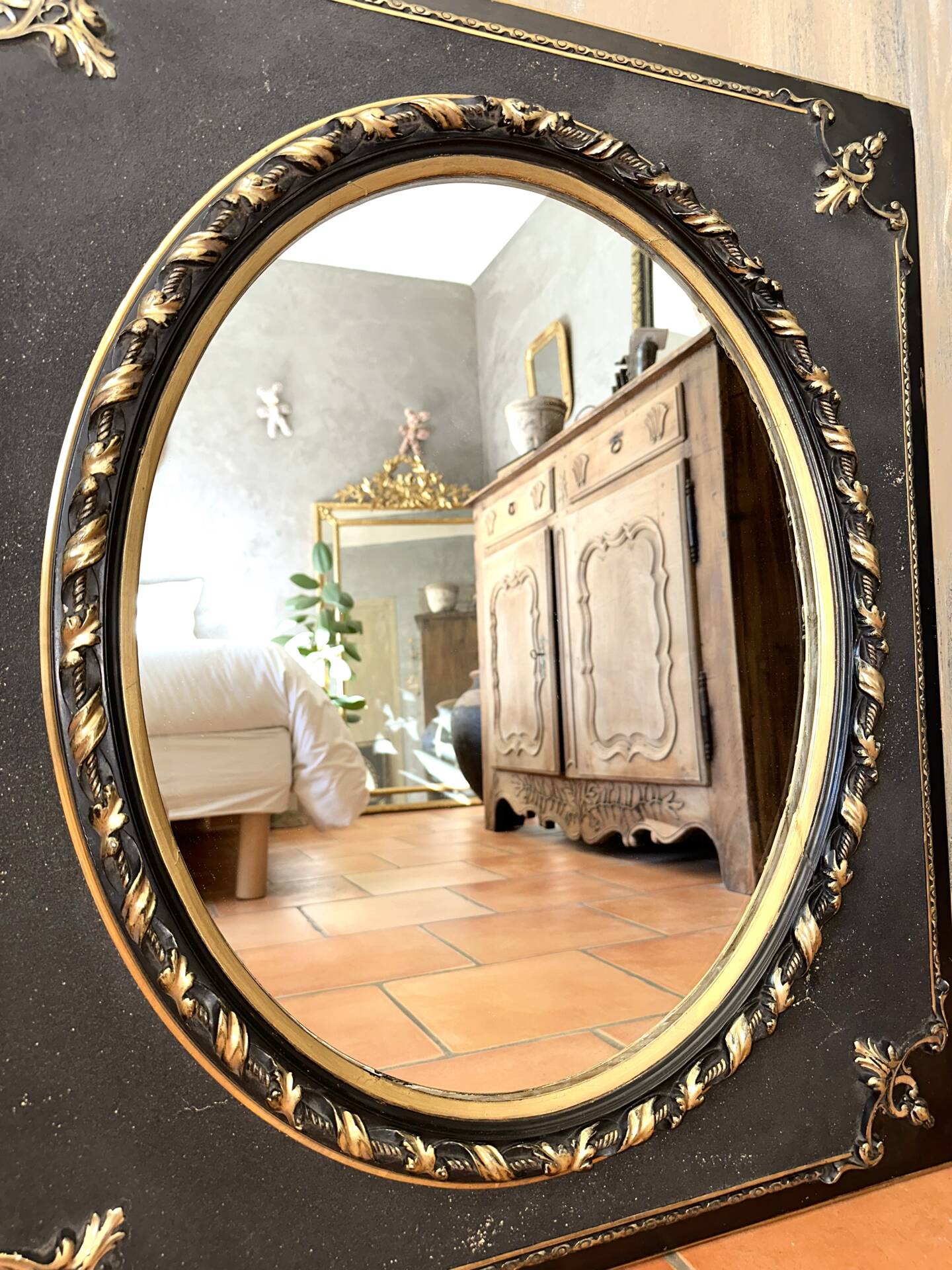 Antique mirror from the Napoléon III period, 19th century.