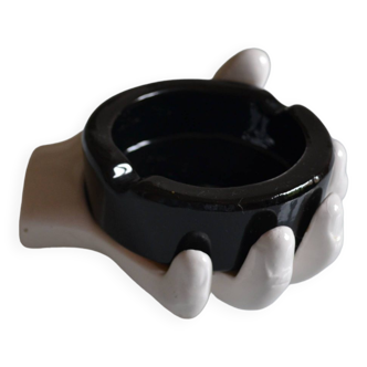 Post-modernist ashtray in the shape of a hand from the 1980s