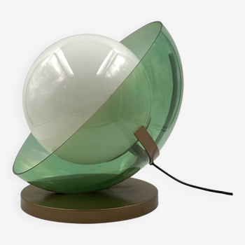 Lampe de table verte Space Age, Stilux Italie, années 1970