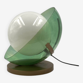 Space Age green table lamp, Stilux Italy, 1970s