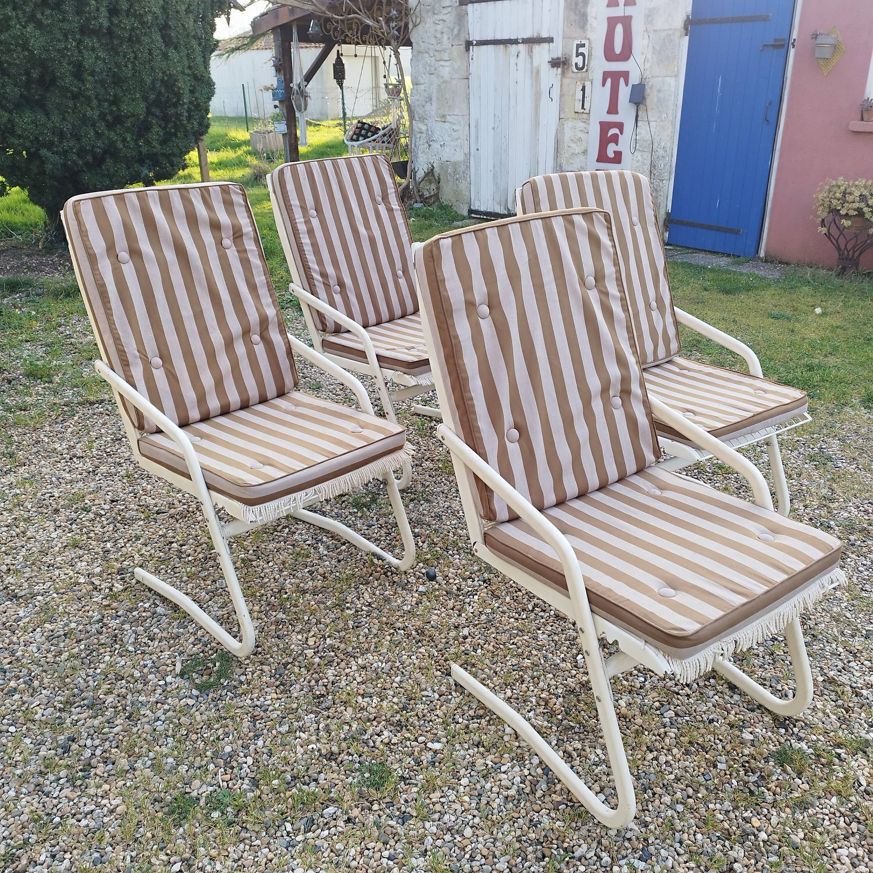 Vintage metal garden chairs