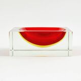 Monumental Murano Glass Catchall/Vide Poche by F.Poli for Seguso, 1970s