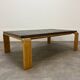 Brutalist coffee table, chalet-style slate stone