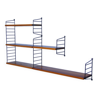 Étagère vintage danoise en hêtre par Nisse Strinning pour String, années 1960.