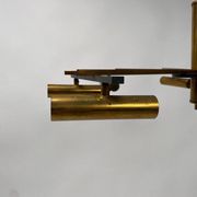 Mid-Century Ceiling Light in Brass & Metal from Stilnovo, Italy, 1950s